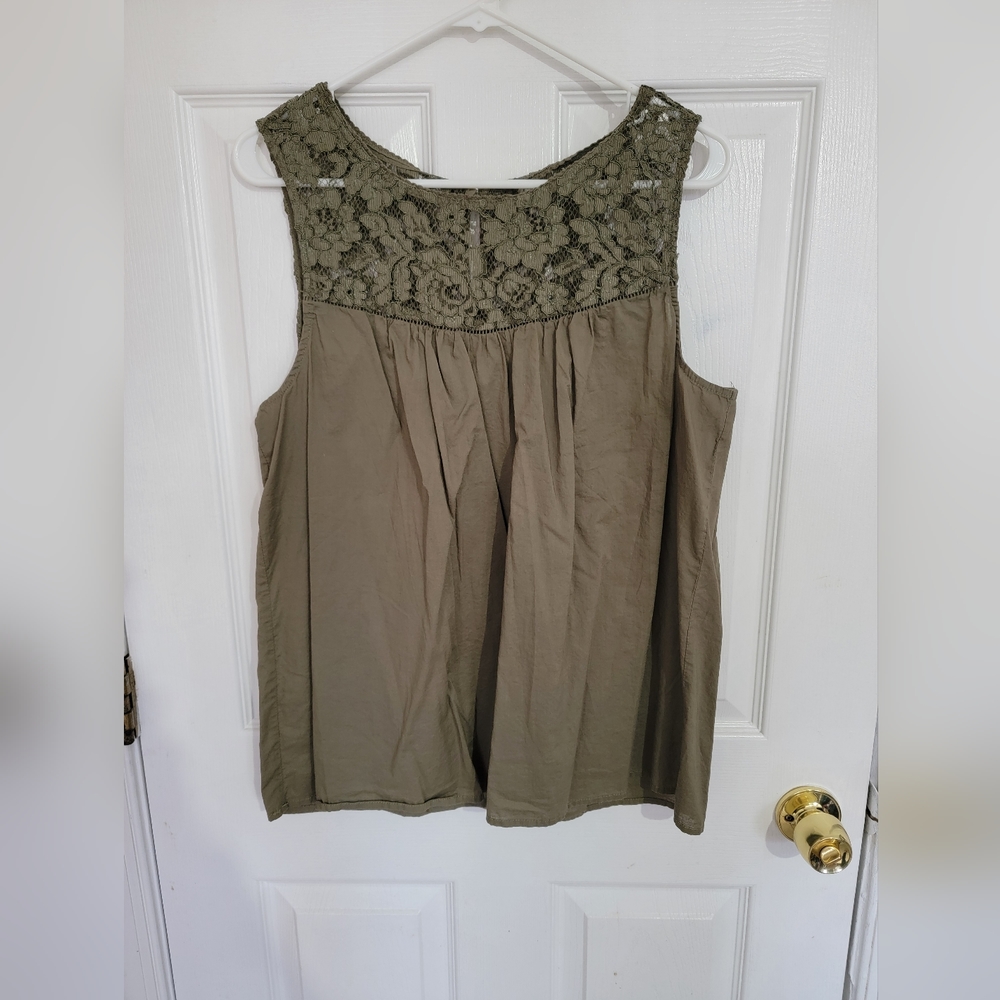 Torrid Olive Green Cotton Tanktop